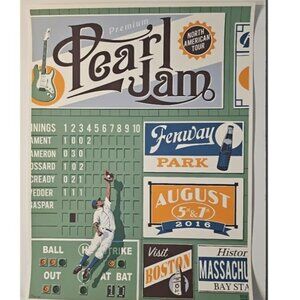 Pearl Jam Fenway Poster 2016 SE Poster